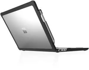 STM Dux Case for Microsoft Surface Laptop 13.5" (6th Edition) Rugged Slim Protective Shell with Transparent Back, Non-Slip Feet, Open-Hinge Cooling, TPU Clip-On Design Full Port Access - Black STM Dux Case for Microsoft Surface Laptop 13.5" (6th Edition) Rugged Slim Protective Shell with Transparent Back, Non-Slip Feet, Open-Hinge Cooling, TPU Clip-On Design Full Port Access - Black