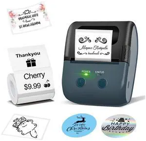 Label Maker - 2 Inch Thermal Label Printer L7 Portable Bluetooth Label Maker with Tape,Support with Android&IOS, Easy to Use for Office, Home, Business, Clothing, Address, Mailing(with 1 Roll Label)
