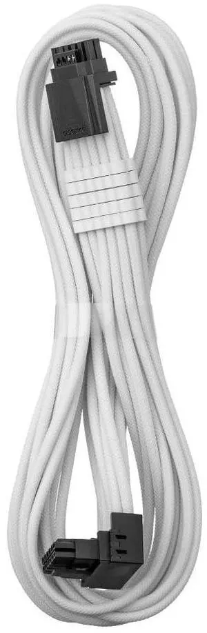 CableMod Universal Pro ModMesh Sleeved 12V-2x6 12VHPWR 90° StealthSense Direct PCIe Cable (Variant A, White)