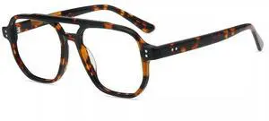 Firmoo Aviator Blue Light Blocking Glasses for Men/Women, Square Computer Eyewear Anti Eye Strain Glasses, Tortoise, JQ1001