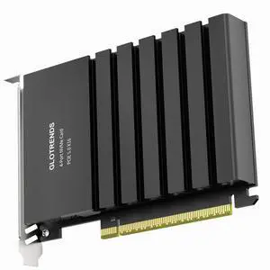 GLOTRENDS PA54 Quad M.2 NVMe to PCIe 5.0 X16 Adapter, Up to 512 Gbps for AMD and Intel Platform RAID Function, Support 2280/2230 Size (PCIe Bifurcation Motherboard is Required)
