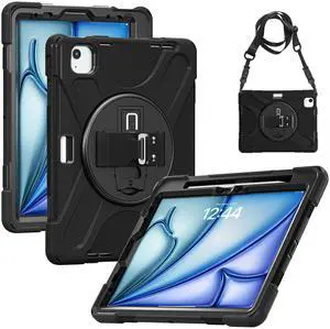 CODi Rugged Case for iPad Air 11" (M3, M2), iPad Pro 11" (4th, 3rd, 2nd, 1st Gen), iPad Air 10.9" (5th, 4th Gen) | 360° Protection, Kickstand, Hand & Shoulder Strap