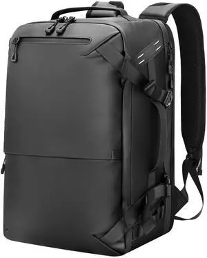 SWICKY 40L Capacity 16 17 inch Laptop Travel Backpack for Men, TSA Approved Personal Item Size for Airplane Underseat Carry-On, Business College Work Office, Black Large Computer Bag, Luggage Strap