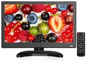 Qcvoruno 11.6 inch Monitor Display, 1366 * 768 Resolution,Built-in Dual Speakers, Portable LCD Monitor with HD/VGA/BNC/AV/USB for CCTV DVD DSLR VCD TV Box