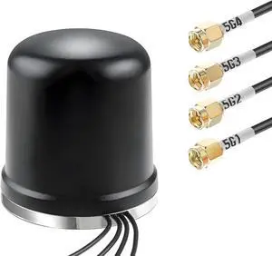 4x4 MIMO Omnidirectional Low Profile Wide-Band 4G LTE 5G Magnetic Base External Antenna for Boosts Performance of 4G/5G Routers Gateways Hotspot Verizon AT&T T-Mobile RV Home Internet, Slinkdsco