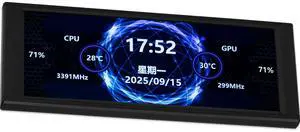 Thermalright Trofeo Vision LCD AIO Display 6.86 PC Monitor, USB Type-C Screen for Real-Time Hardware Monitoring, with Preset & DIY Themes for Gaming PC Case/CPU Cooler(Black)