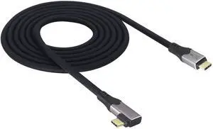 AAOTOKK High-Speed USB 4 Cable,USB C Male Fast Charging Cable Supports 80Gbps/240W Charging/16K/8K/60Hz Display Screen,Compatible with Thunderbolt 3/4/5,SSD,Laptop,Tablet,Power Supply(2M/6.5Ft)