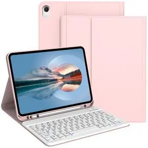 Divufus Keyboard Case for iPad 11th Generation (A16) 2025, for iPad 10th Generation 2022 [Magnetic Detachable Wireless Keyboard][Support 3 System] Folio Case with Pencil Holder, Pink
