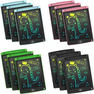 12 Pack LCD Writing Tablet for Kids, Colorful Toddler Drawing Tablet Doodle Board, Erasable Reusable Electronic Drawing Pad, LEYAOYAO Educational and Learning Toy for 3-6 Years Old Boy and Girl
