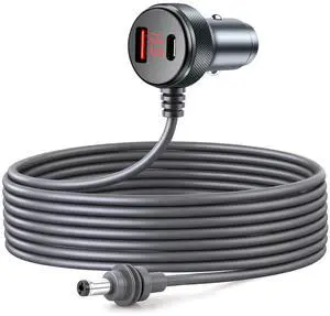 Gtaywell Starlink Mini Cable 3-in-1, Starlink Mini Car Adapter with Digital Display Durable USB C PD 40W and USB A 35W Ports for Trucks and Cars 5M/16.5Ft