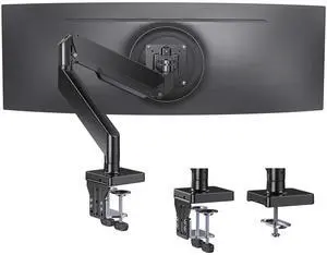 HUANUO Ultrawide Monitor Arm for 13 to 43 Inch Screens, Single Heavy Duty Monitor Arm Holds up to 33 lbs, Full Motion with Tilt Swivel Rotation, VESA 75x75mm or 100x100mm