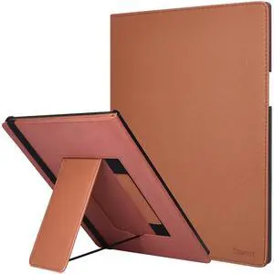 Caweet Stand Case for Remarkable Paper Pro 11.8 Inch 2024, Hard Back Shell Protective Auto Sleep/Wake Book Folio Cover with Pen Holder and Hand Strap, Brown