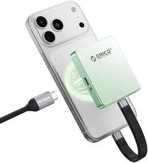 ORICO Magnetic M.2 2230/2242 NVMe SSD External Enclosure, 10Gbps High-Speed Transfer, iPhone 4K ProRes Recording Support, PD100W Charging Port, Support for iPhone 15/16/17 Series - AP42P (Green)