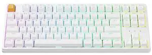 JamesDonkey J4 Wireless Mechanical Keyboard - 80% Layout Super Banana Switch, QMK RGB Backlit, 2.4G/Bluetooth/USB-C, Cherry PBT Shine-Through Keycaps, 3750mAh Battery, Mac/Win/Linux Compatible - White