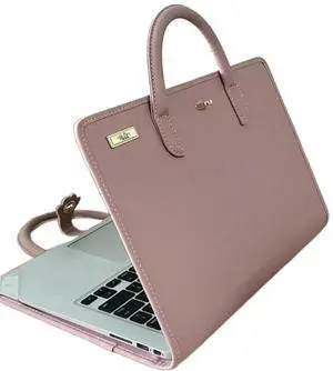 PU Laptop Sleeve Pink With Handle Protective Case Laptop Protective Case(13 inch)