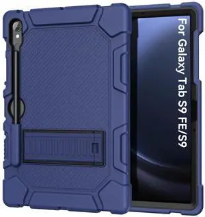 Cantis Case for Samsung Galaxy Tab S10 FE/ S9 FE 5G 10.9 Inch/Galaxy Tab S9 11 Inch 2023, Heavy Duty Shockproof Tablet Case Support S Pen, Navy Blue