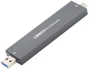 cablecc Combo Type-C & USB3.0 to NVME M-Key M.2 NGFF SATA SSD PCBA Case 2280/2242/2230mm Adapter RTL9210B Chipset