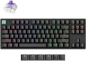 Keychron K8 HE TKL Wireless Mechanical Keyboard Hot Swappable Hall Effect Magnetic Switches 2.4 GHz/Bluetooth/Wired QMK/VIA Custom RGB Backlit for Mac Windows Linux-Black
