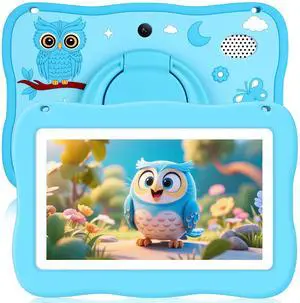 Kids Tablet 7IN Toddler Tablet for Kids, Children Tablets for Toddlers with Parental Controls, Camera, Shockproof Case, Kids Learning Apps Pre-Installed Kids Educational Tablets for Boy Girl (Blue)
