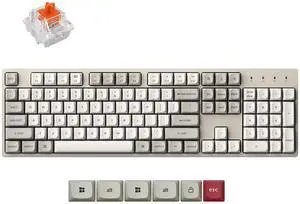 Keychron C2 Pro Wired Mechanical Keyboard with 8K Hz Polling Rate, Full Size Custom RGB Backlit Hot-Swappable, Non-Shine Through PBT Keycaps Compatible with Mac Windows Linux (Silent Red Switch)