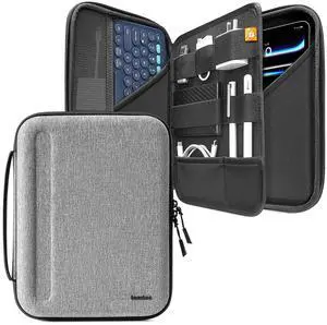 tomtoc Portfolio Case for 2025 11 Inch iPad Pro M5/M4 & iPad Air M2 2024, iPad (A16), Carrying Storage Sleeve Bag with Accessories Compartment