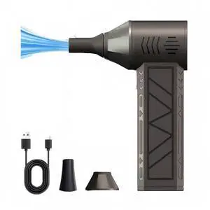 Electric Air Duster-130000RPM Super Power Cordless Air Duster, 3-Gear Adjustable Mini Blower, Powerful LED Lighting fixtures,Fast Charging, Dust Blower for Computer, House, Outdoor and Car