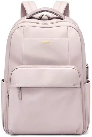 GOLF SUPAGS Laptop Backpack for Women Computer Bag Casual Daypack Fits 15.6 Inch Notebook Work Travel Backpacks (Pinkish Grey)