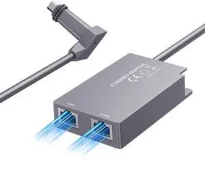 Starlink Ethernet Adapter for Starlink Gen 2, Multi Ports Adapter Starlink to RJ45 Fast&Stable Network Connection 1 to 2 [2 Devices Network Simultaneously] - Up to 1 Gbps
