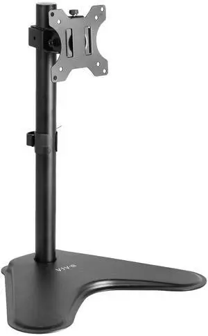VIVO Single Monitor Desk Stand, Holds Screens up to 32 inch Regular and 38 inch Ultrawide, Freestanding VESA Steel Mount Base, Adjustable Height, Tilt, Swivel, Rotation, Black, STAND-V001H