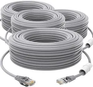 GWFIBER cat 5 ethernet Cable 100 ft Internet Cable (30 Meter) CAT5 poe Camera cat5 Indoor Outdoor ethernet Cable Network Cable(4 PCS
