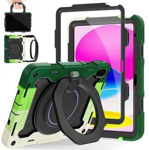 ROISKIN Case for iPad 11 inch (A16) 11th Generation 2025, iPad 10th Generation Case 10.9" for Kids with Screen Protector,360 Kickstand & Handle,Shoulder Strap,Heavy Duty Military Grade Drop Protection