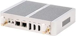 KINGDEL Fanless Mini Desktop Computer with 12th Gen. CPU N100(4C/4T, up to 3.4Ghz), 8GB DDR4 RAM+512GB NVMe SSD, 2xHD+DP, 2xNICs, 4K:4096x2160, WiFi+BT, Silent Working