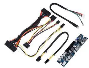 PC PSU DC 12V Input 300W Output Computer Power Supply Module Board with 24Pin Connect/AUX/SATA Cable, Suitable for MiniITX and 1U Case