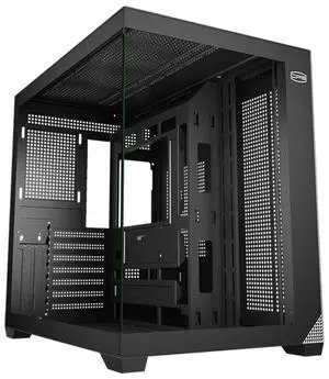 PCCOOLER PC Case ATX Mid Tower, Tempered Glass & Mesh Front, High Airflow, E-ATX/ATX/Micro-ATX/ITX Support, 360mm Radiator Support, Tool-Free Design  Black (C3T700 No Fans Included)