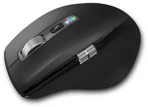 INFINMIND Wireless Bluetooth Side Scroll Mouse with Multi-Device, Ergonomic Computer Mice with Smart Flying Scroll, Quiet Click for Computer, Laptop, iPad, Tablet, MacBook (Black)