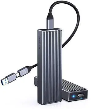 ORICO M.2 NVMe SSD Enclosure Aluminum Tool-Free Adapter, 10Gbps USB3.2 USB-C M2 Reader for M.2 PCIe NVMe M-Key 2230/2242/2260/2280 SSD, Thunderbolt 3 Compatible, External Case Support UASP Trim-BM2G2