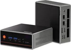 Trycoo Mini PC, Ryzen 5 5600H (6C/12T, up to 4.2Ghz),32GB DDR4/1TB NVMe SSD,Type-C/DP/HD,4K/60Hz Triple-Display,Mini Desktop Computer