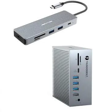 TOTU 18-in-1 Thunderbolt 3 Docking Station(8K DP)& 9 in 1 100W 4K HDMI USB C Hub