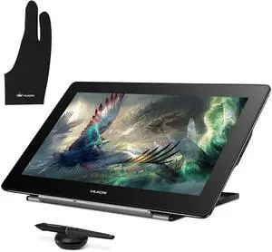 HUION Kamvas Pro 16 Plus 4K UHD Graphics Drawing Tablet with Full Laminated Screen 145% sRGB Battery-Free Stylus PW517 for Linux, PC, Mac, Android, 15.6" Pen Display with Artist Glove
