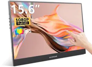 Ulrhzar Touch Screen Monitor 15.6inch FHD 920X1080P 60hz mini-HDMI USB-C External Computer Portable Monitors for Laptop Xbox Switch PS4/5