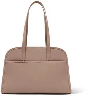 Work Tote Bags for Women 15.6 Inch - Laptop Tote Bag with Zip Compartments - Briefcase for Women Professional for Computer - Large PU Leather Office Purse - Taupe