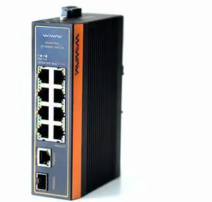 WIWAV WP1110-9GE1GF-I 10/100/1000Mbps 10-Port PoE Gigabit Unmanaged Industrial Ethernet Switches with DIN Rail/Wall-Mount (UL Listed, IP40, -40 to 85°C)