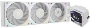 Thermalrlght Hyper Vision 360 ARGB White CPU Water Cooler,3 PWM Fans Water Cooling System,IPS LCD Screen with 480x480 Resolution,for AM4/AM5,Intel LGA1851/1700,CPU Liquid Cooler,3.95-inch Display