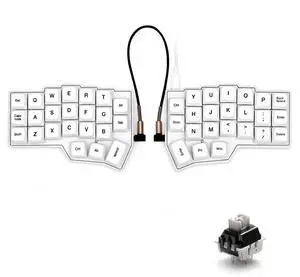 YIVU CORNE V4.1 Wired Split Mechanical Keyboard, 40% ortholinear Layout, 3x6, Ergonomic, Supports Vial remapping, hot-swappable RGB, pre-lubed Linear switches, Comfortable Typing