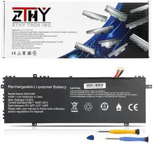 ZTHY 5085258P Laptop Battery Replacement for Gateway GWTC71427-Bk Series Notebook 11.4V 51.3Wh 4500mAh