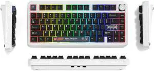 Womier ERA75 75% Wireless Mechanical Keyboard with VIA/QMK, Knob Full Aluminum Custom Keyboard, Pre-lubed POM Switches RGB Creamy Gaming Key Board, 3-Mode Gasket Hot Swappable, White Womier ERA75 75% Wireless Mechanical Keyboard with VIA/QMK, Knob Full Aluminum Custom Keyboard, Pre-lubed POM Switches RGB Creamy Gaming Key Board, 3-Mode Gasket Hot Swappable, White