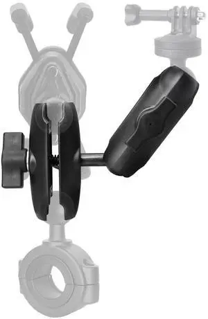 WINDFRD Aluminum 2-in-1 Double Socket Arm with 1" Ball, Compatible with RAM Mount, iBolt 1 inch/B Size / 25mm Ball Accessories, 360 Degree Rotation, Adjustable Dual Mount Arm