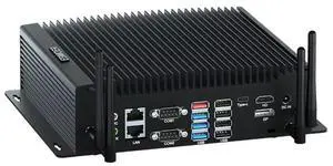 ESIMOER Industrial Mini PC Win11 Fanless Mini PC i5 10210U, 16GB RAM 512GB M.2 SSD, HD DP Typ-C 4K Three Display, Dual RJ45 LAN 6 RS232 COM 8 USB WiFi BT Auto Power On