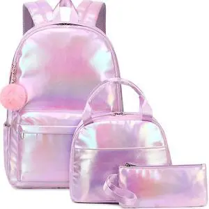 Kidoomeeloo Girls Backpack School Backpacks for Girl Teens Girls Backpack with Lunch Box 16inch Laptop Backpacks for Elementary Middle School Bag Bookbag