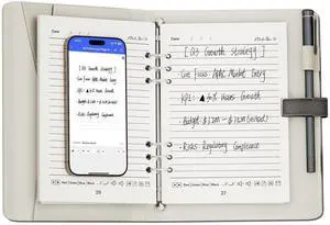 Mloas Smart Sync Pen for Note Taking, Digital Notebook with Pen, Enables Synchronized Handwriting, Ocr to Text, Offline Storage, Audio Recording and Note Sharing, Compatible with Ios and Android